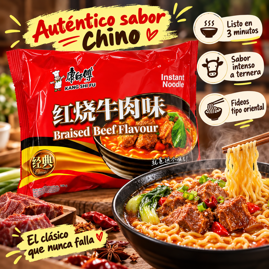 Kang Shi Fu Ramen sabor ternera 106g