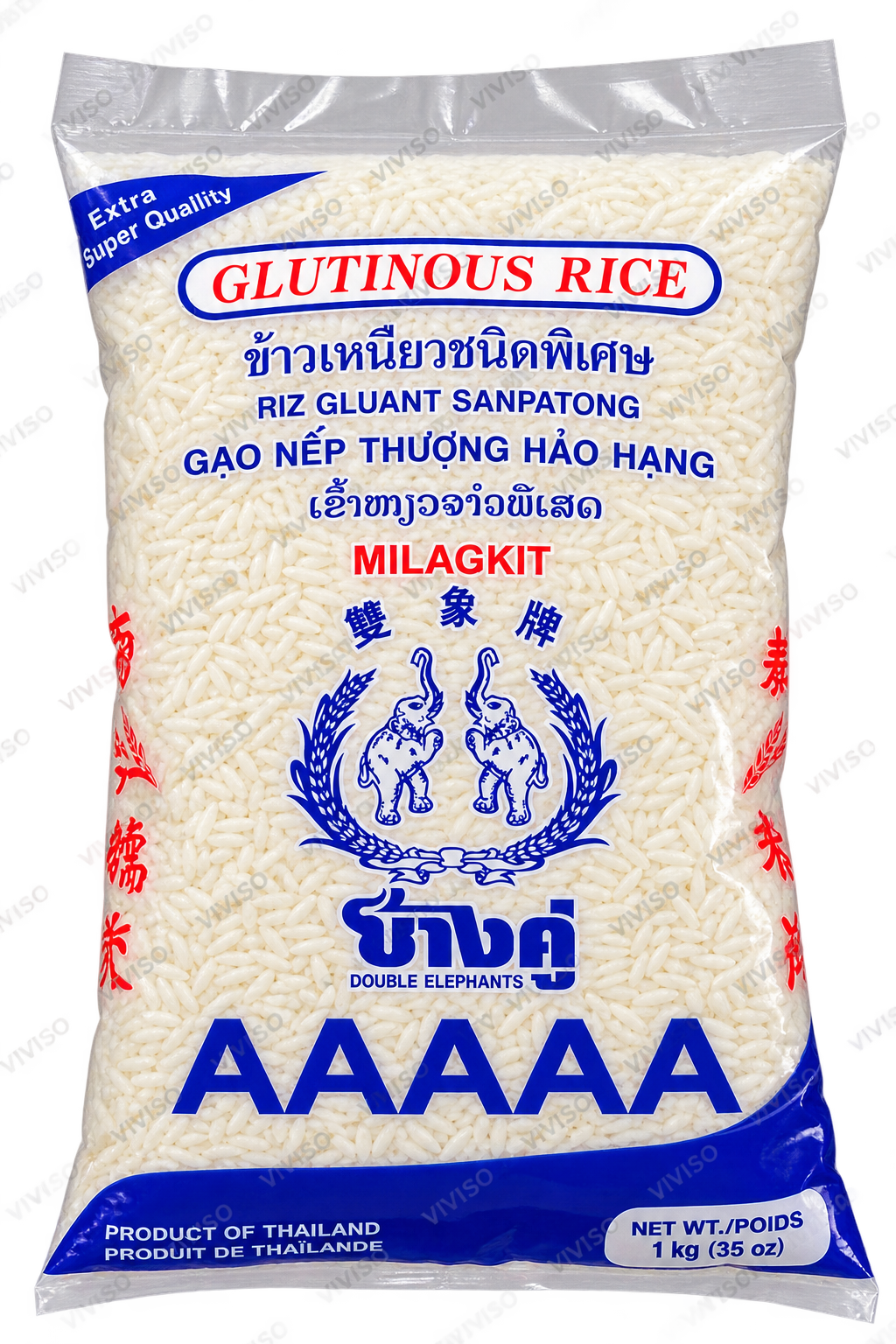Double Elephants Arroz Glutinoso Tailandés 1kg