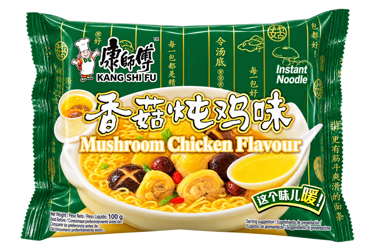 Kang Shi Fu Ramen sabor pollo y champiñones 100g