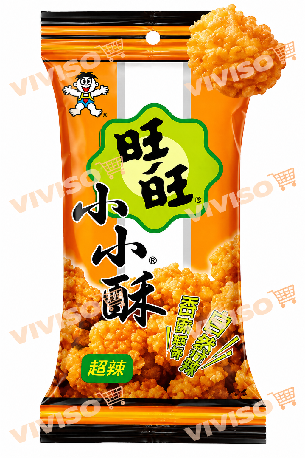 Wangwang Aperitivo de arroz crujiente Sabor Original 60 g