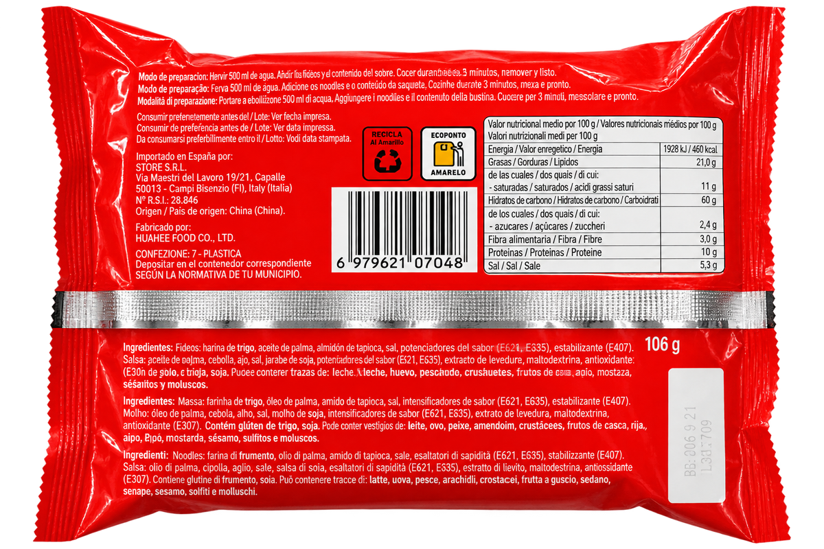 Kang Shi Fu Ramen sabor ternera 106g